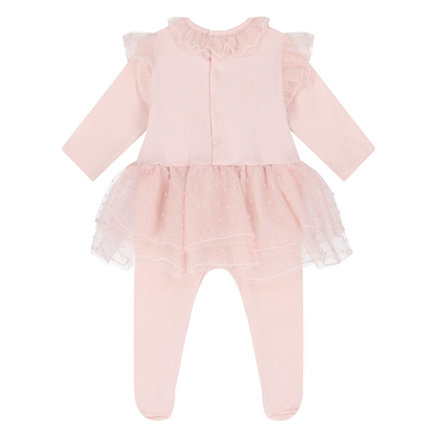 Baby Girls Pink Bow Babygrow Set, 1, hi-res