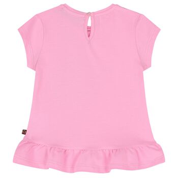 Younger Girls Pink Logo Heart T-Shirt
