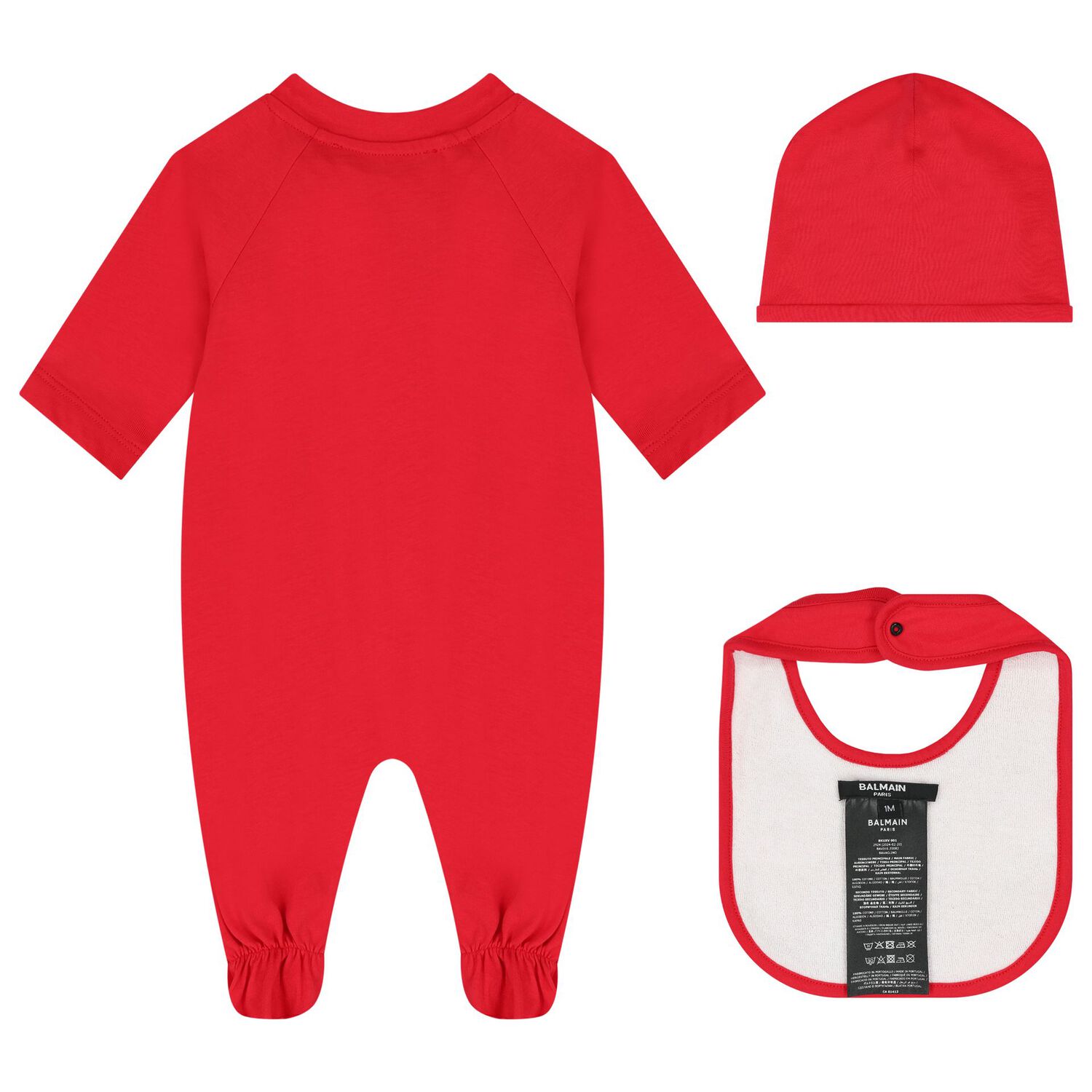 Red & Gold Logo Babygrow Gift Set, 2, hi-res