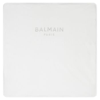 White & Silver Logo Blanket