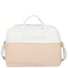 White & Pink Logo Baby Changing Bag ( 42cm ), 2, hi-res