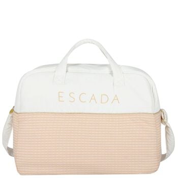White & Pink Logo Baby Changing Bag ( 42cm )