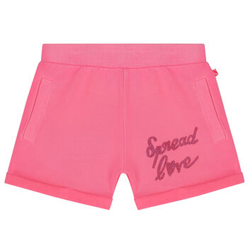 Girls Pink Glitters Shorts