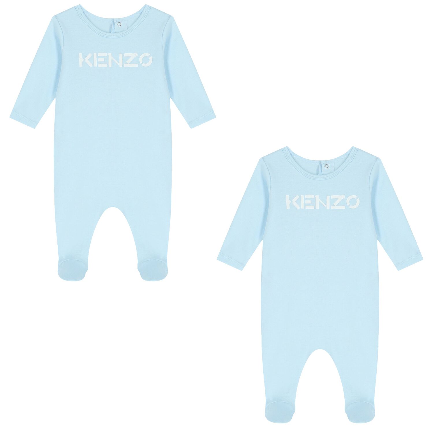 Baby Boys Blue Logo Babygrow ( 2-Pack ), 1, hi-res