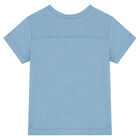 Younger Boys Blue Logo T-Shirt, 1, hi-res