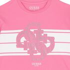 Girls Pink Embellished Logo T-Shirt, 1, hi-res