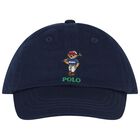 Baby Boys Boys Navy Blue Logo Cap , 1, hi-res