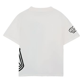 Boys Ivory Bubble Tiger Logo T-Shirt