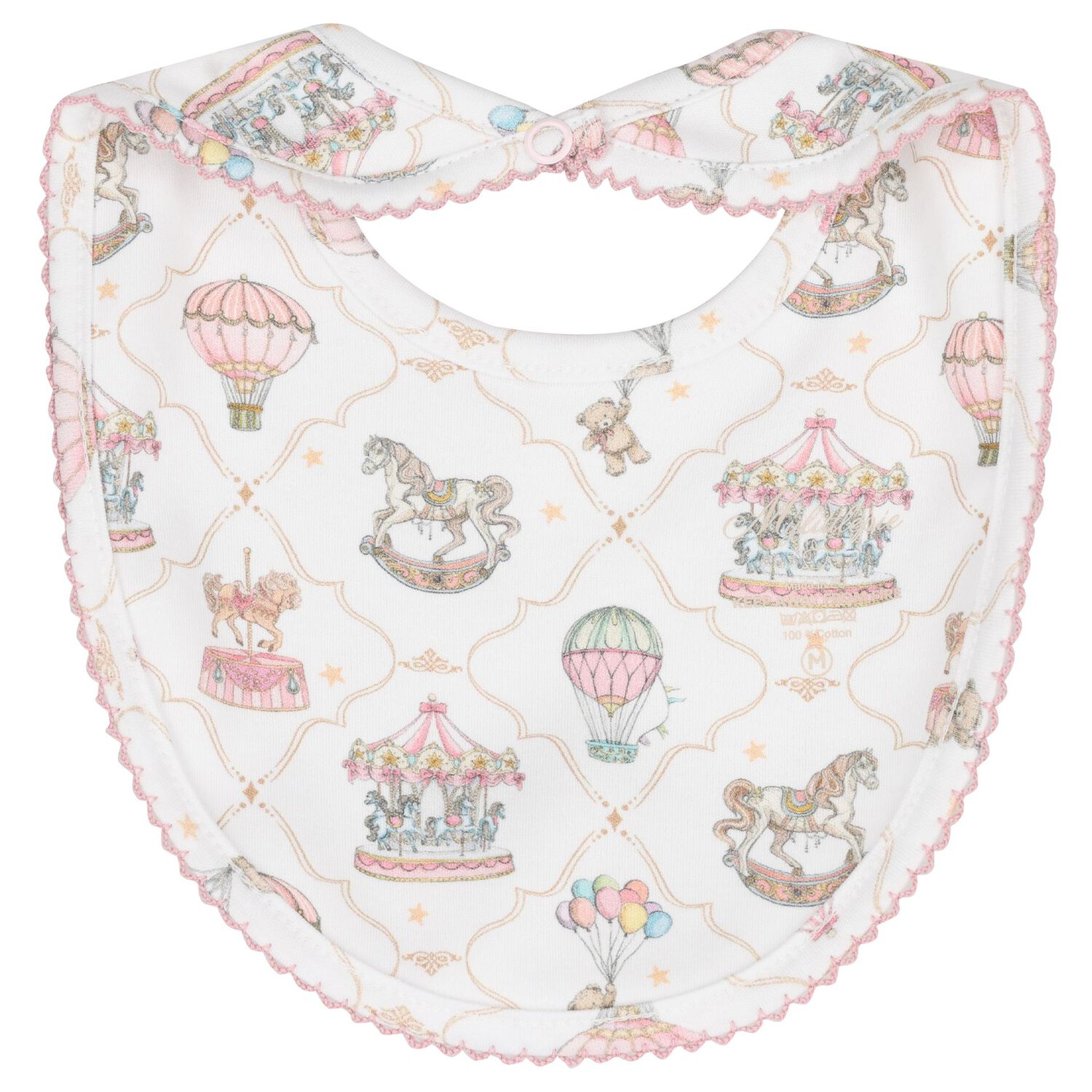 Baby Girls Pink & White Carousel & Hot Air Balloon Babygrow Gift Set, 1, hi-res image number null