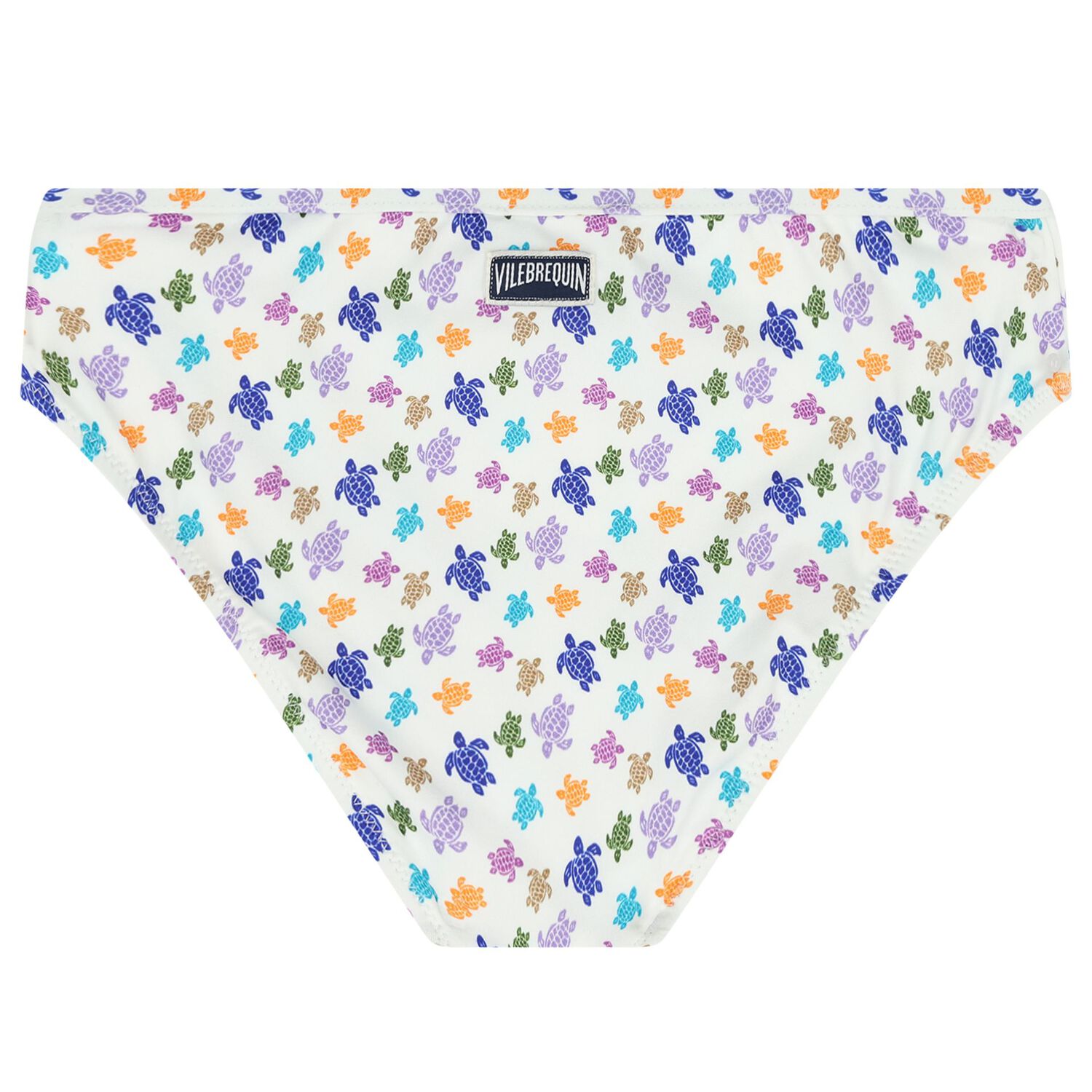 Girls White Turtle Logo Bikini, 1, hi-res