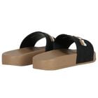 Boys Black & Beige Logo Sliders, 1, hi-res