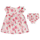 طقم فستان بنات باللون الزهري, 1, hi-res