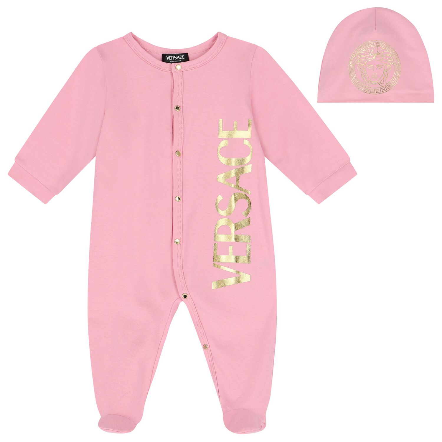 Baby Girls Pink Logo Babygrow Gift Set, 2, hi-res