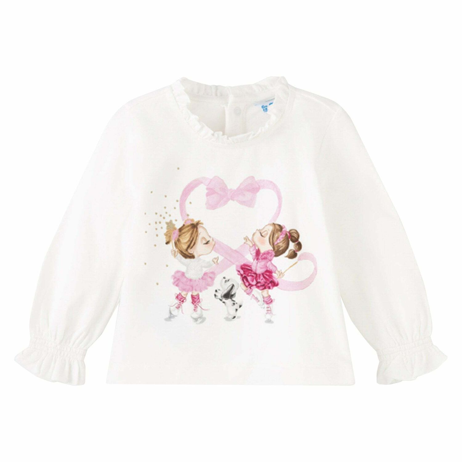 Younger Girls Ivory Ballerina Top, 1, hi-res image number null