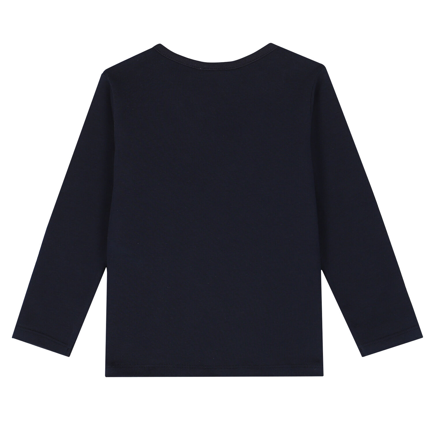 Boys Navy Teddy Long Sleeve Top, 2, hi-res