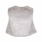 Girls Grey Faux Fur Gilet, 1, hi-res