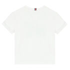 Boys White Logo T-Shirt, 1, hi-res