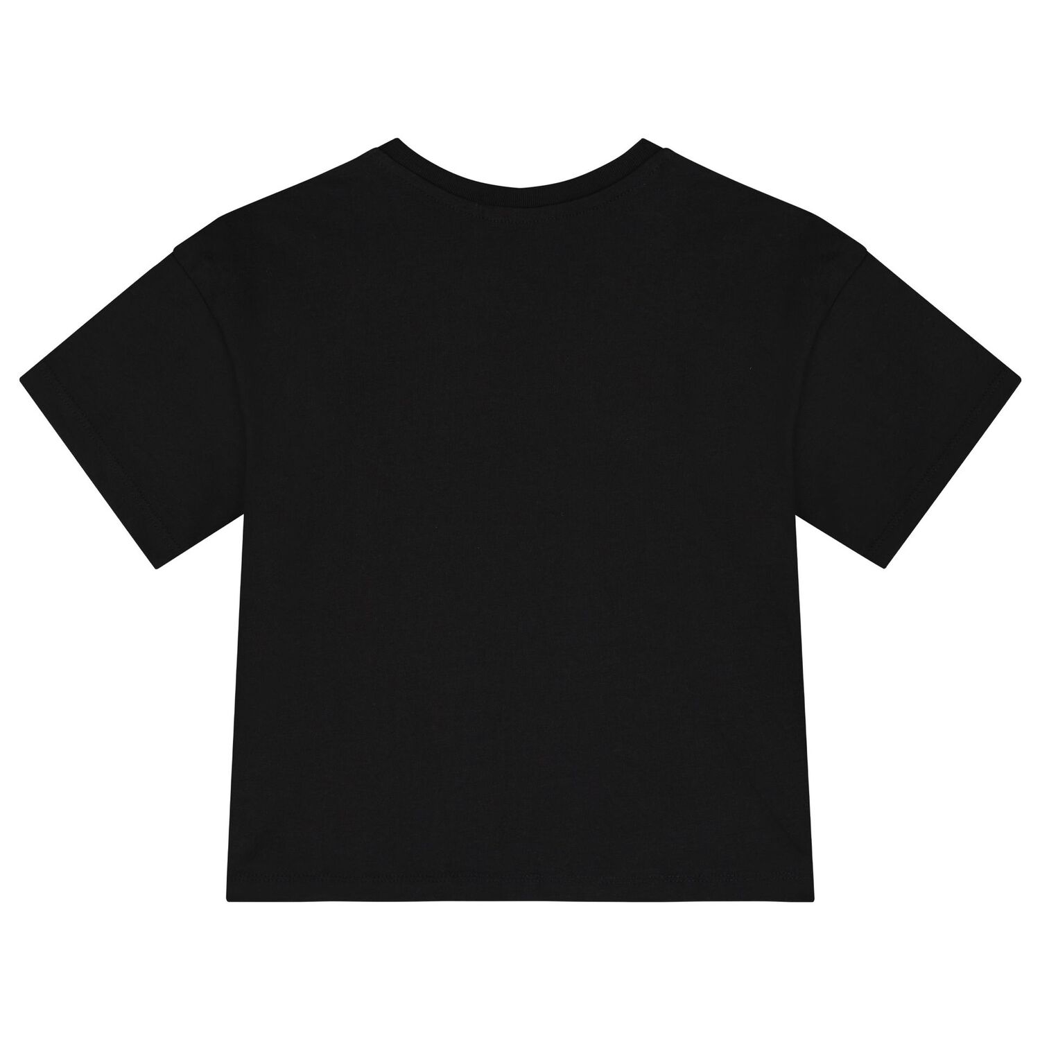 تيشيرت بنات بالشعار باللون الاسود , 1, hi-res image number null