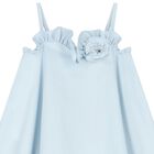 فستان بنات بطبعة الزهور باللون الأزرق, 2, hi-res
