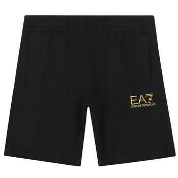 Boys Black Logo Shorts