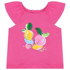 Younger Girls Pink & Green Shorts Set, 1, hi-res