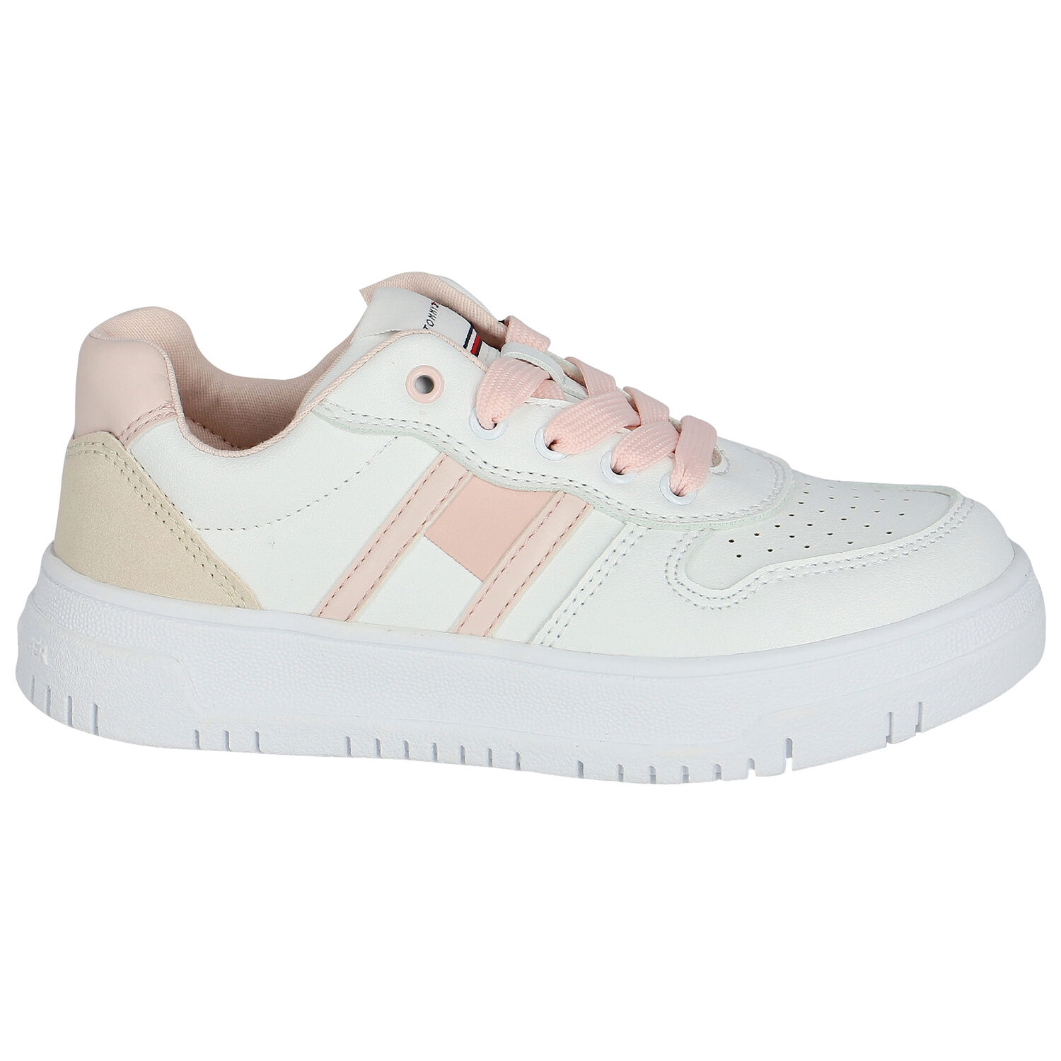 Girls White Logo Trainers, 1, hi-res image number null