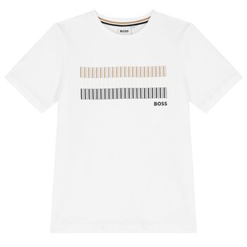 Boys White Logo T-Shirt