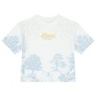 تيشيرت بنات بالشعار باللون الأبيض, 1, hi-res