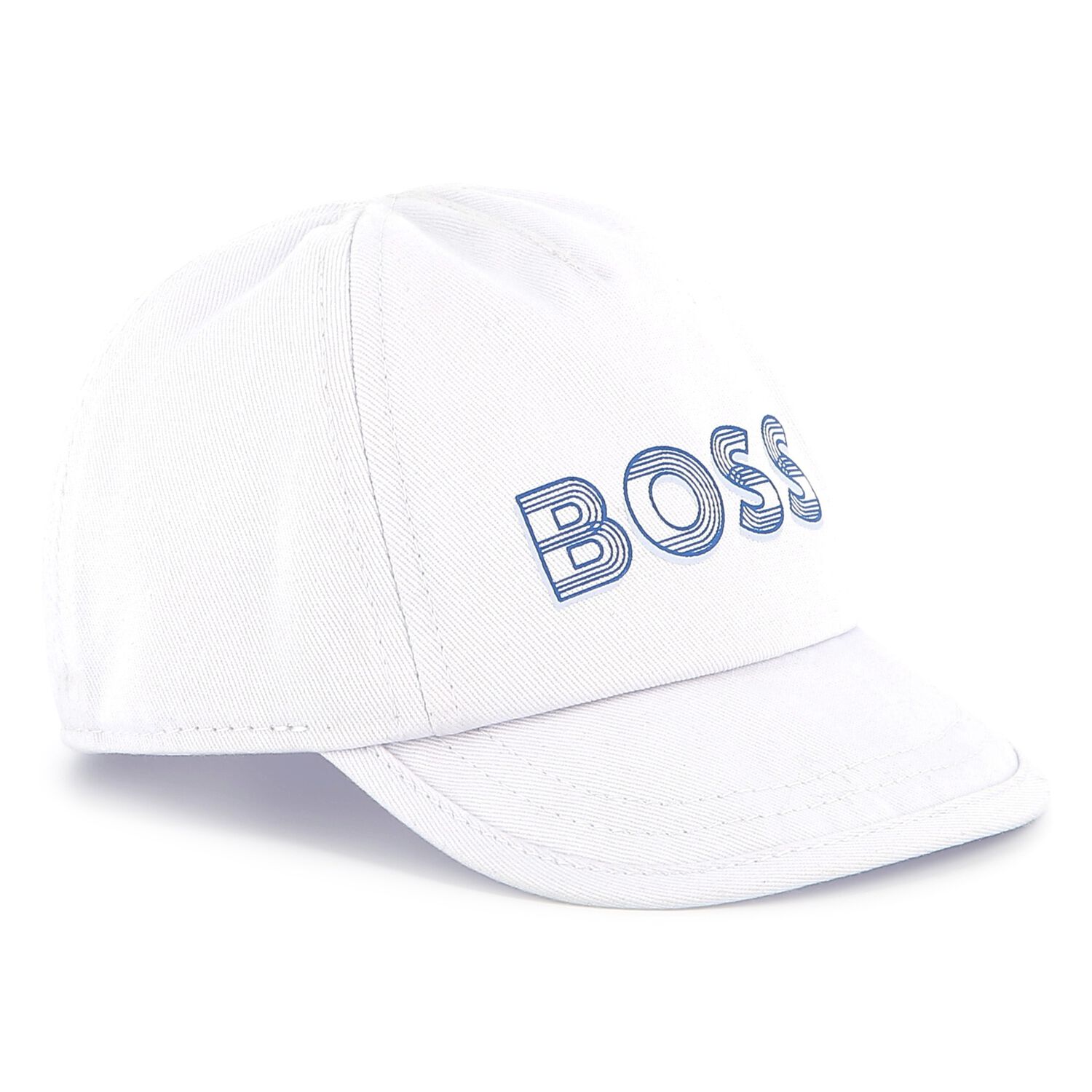 Baby Boys White Logo Cap, 1, hi-res