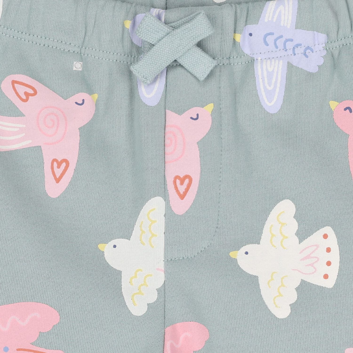 Younger Girls Green Bird Joggers, 1, hi-res