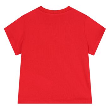 Younger Red Teddy Bear Logo T-Shirt