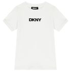 Girls White Logo T-Shirt, 1, hi-res