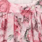 Girls Pink Floral Chiffon Dress, 1, hi-res