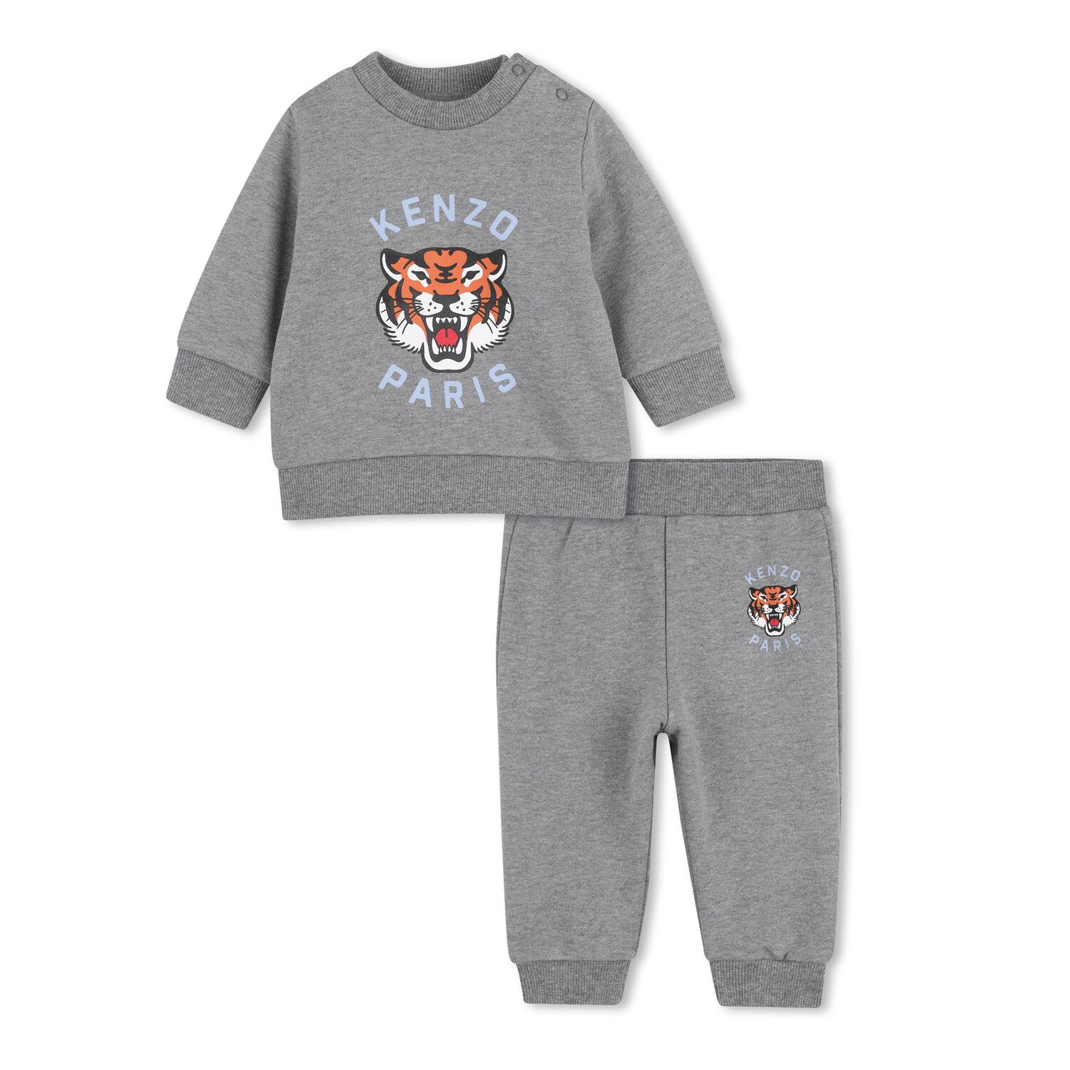 Younger Grey Tiger Logo Tracksuit, 2, hi-res