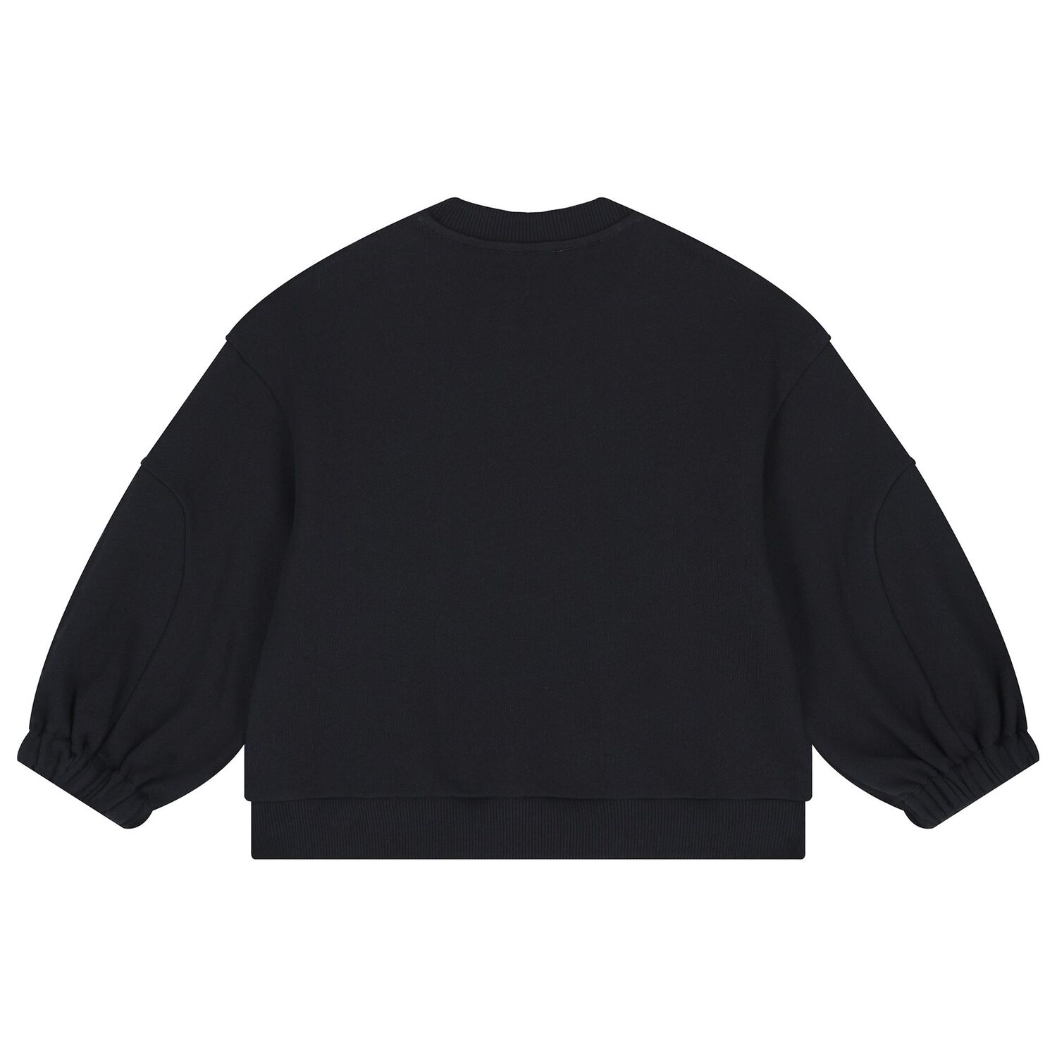 سويت شيرت بنات بالشعار باللون الأسود, 1, hi-res