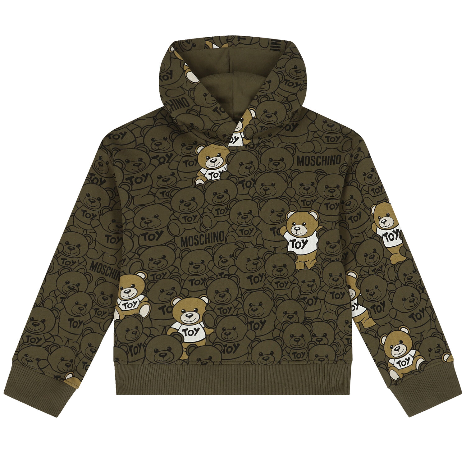 Green Teddy Bear Logo Hooded Top, 1, hi-res image number null