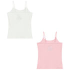 Girls Pink & White Sleeveless Top ( 2-Pack ), 1, hi-res