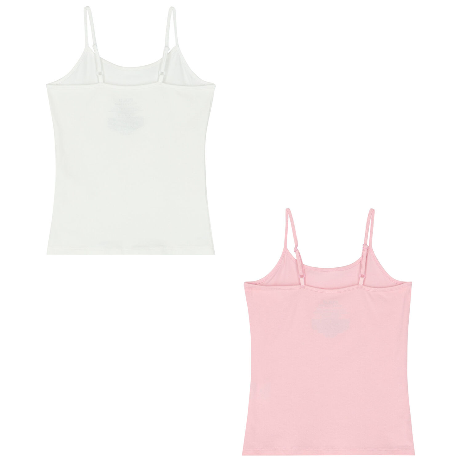 Girls Pink & White Sleeveless Top ( 2-Pack ), 1, hi-res image number null