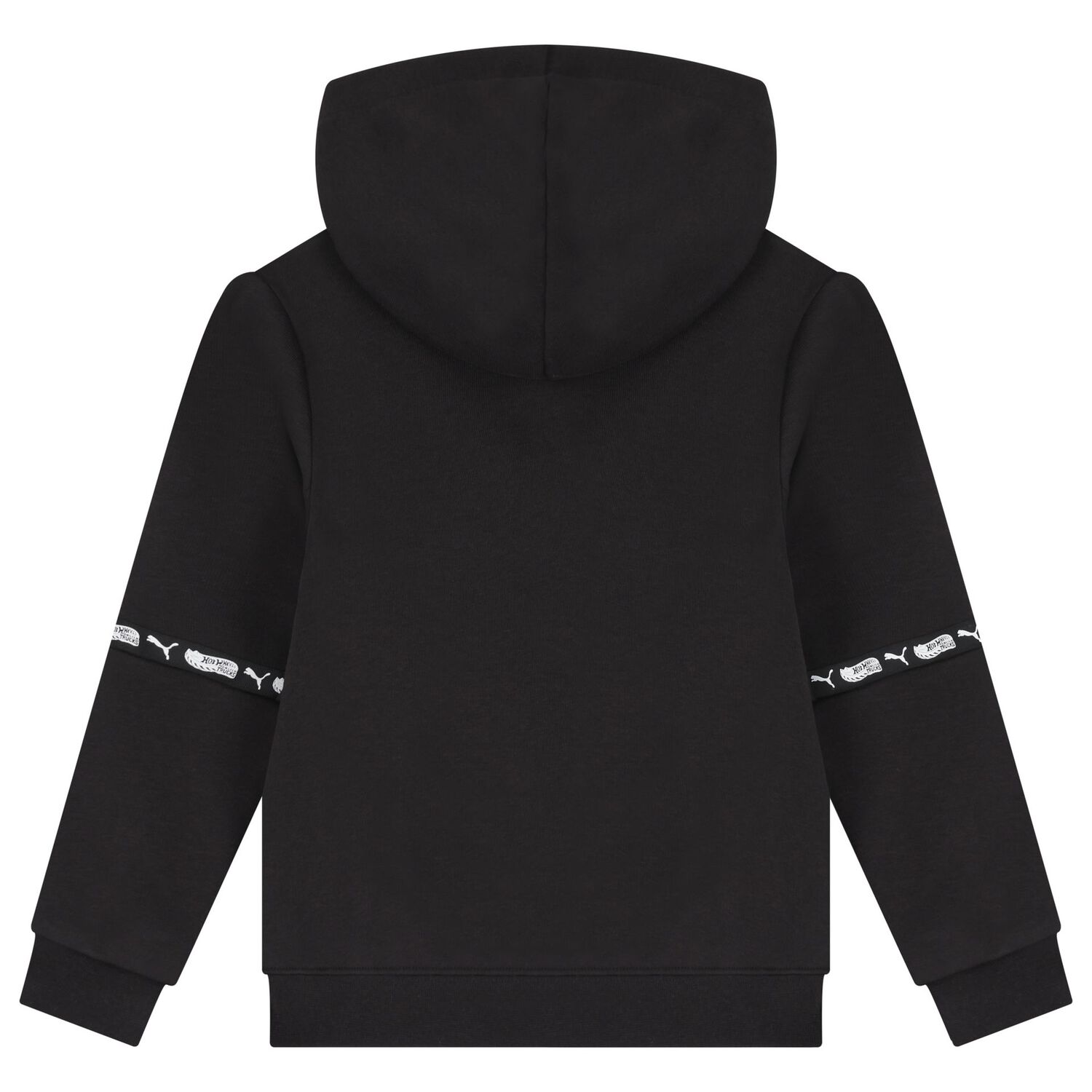 Boys Black Hot Wheels Logo Hooded Top, 1, hi-res