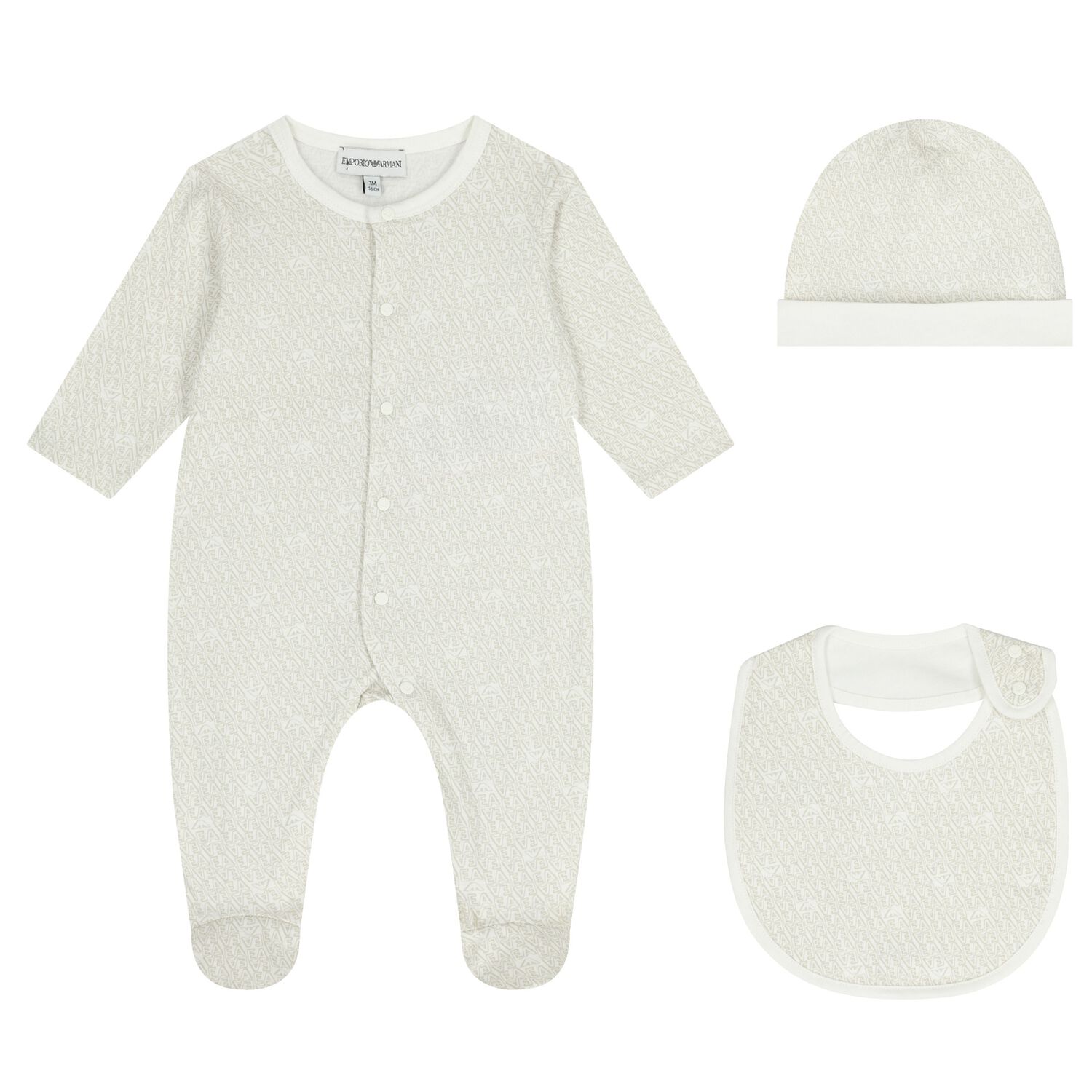 Ivory Logo Babygrow Set, 6, hi-res