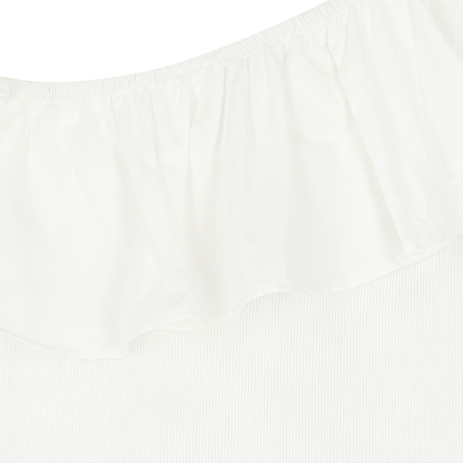 Girls White One Shoulder Top, 4, hi-res image number null