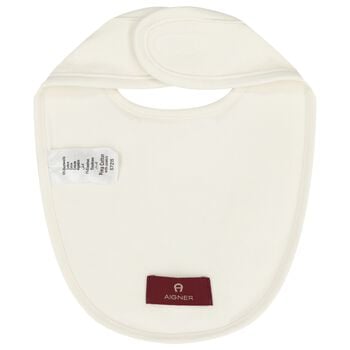 Ivory & Gold Logo Baby Bib