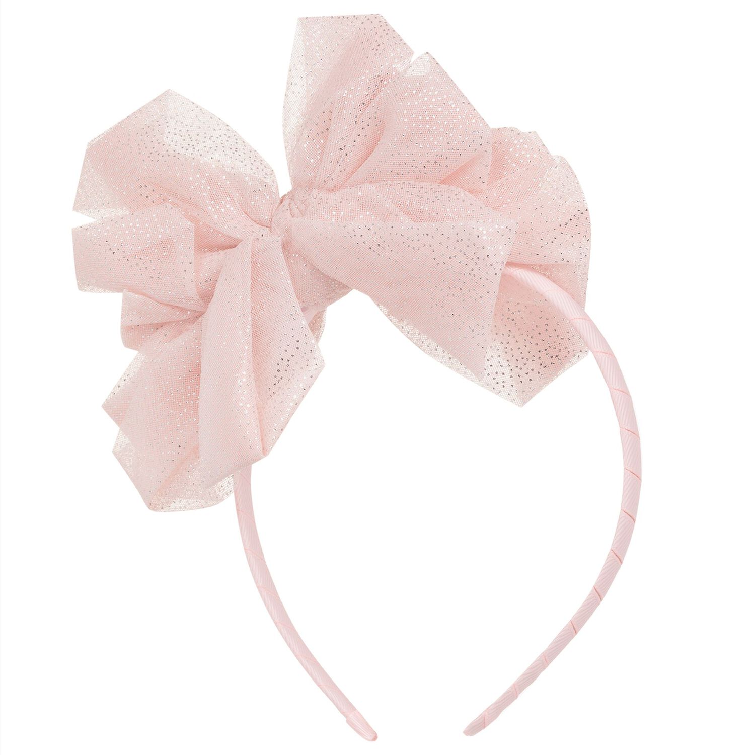 Girls Pink Bow Headband , 3, hi-res