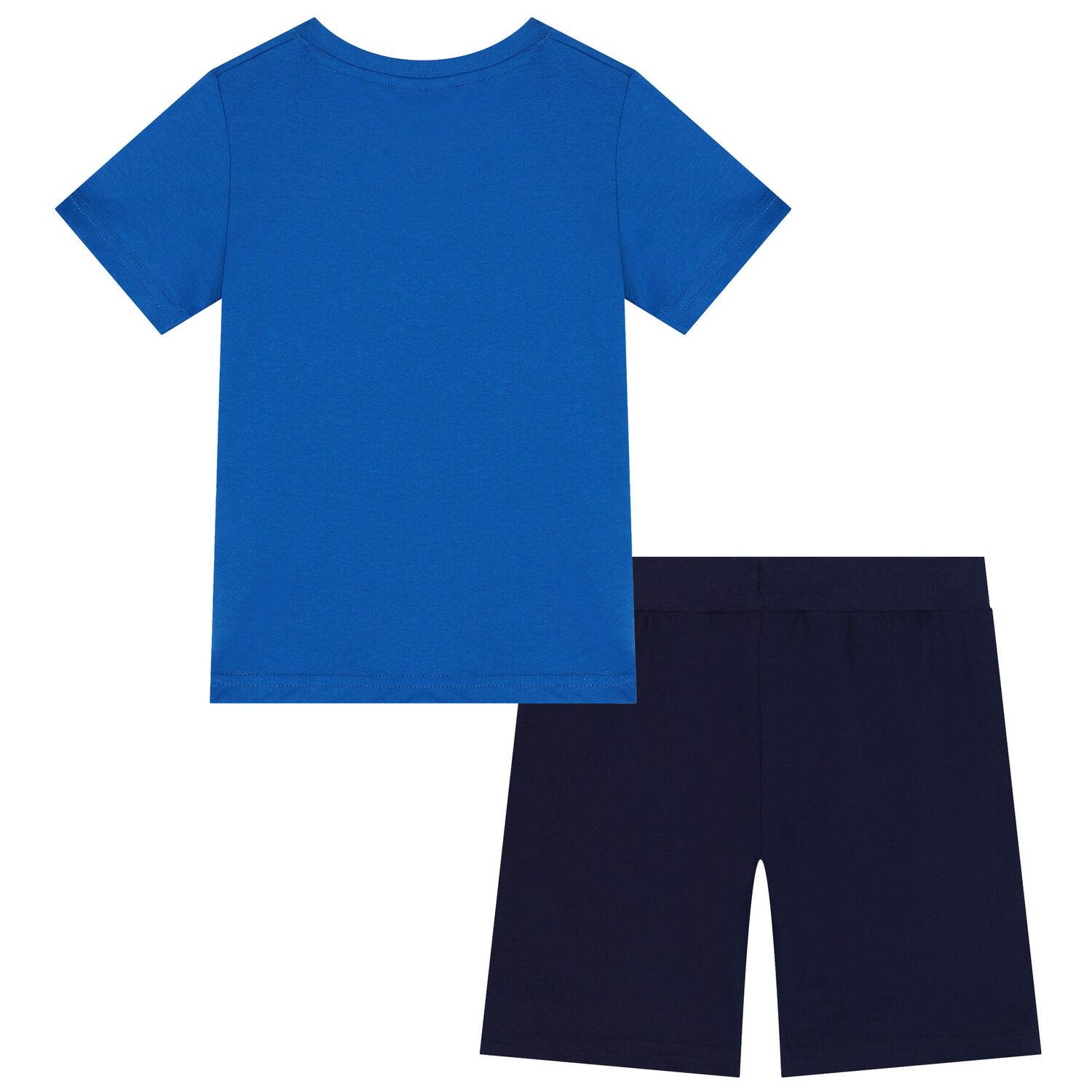 Boys Blue & Navy Blue Dogs Shorts Set, 3, hi-res