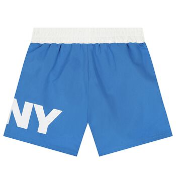 Boys Blue Logo Swim Shorts