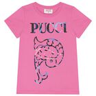 Girls Pink Logo T-Shirt, 2, hi-res