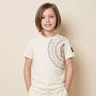 Boys Ivory Logo T-Shirt, 2, hi-res