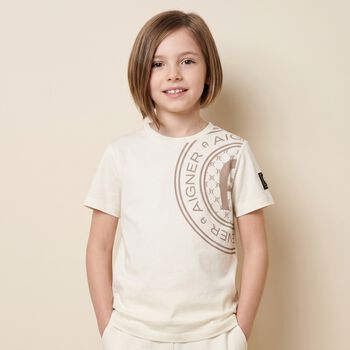 Boys Ivory Logo T-Shirt
