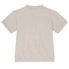 Boys Beige Logo Shorts Set, 1, hi-res