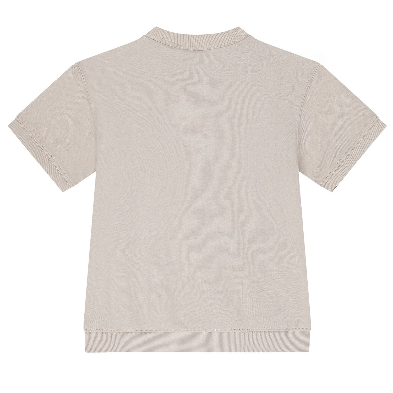 Boys Beige Logo Shorts Set, 1, hi-res